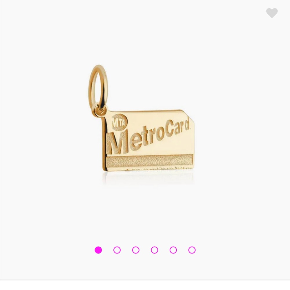 Jet Set Candy 14kGold NYC MetroCard Pendant